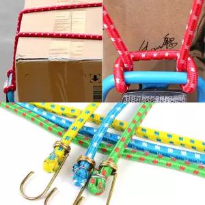 칼라 고리줄바 1.7m 자전거줄 자전거끈 탄성로프 밧줄 로프 화물고정 고무줄 걸이 끈 뒷마구니 짐받이 밧줄