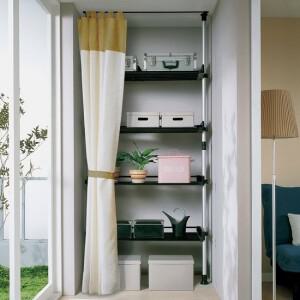 [가화행거]4단수납선반커튼행거LB2040SC