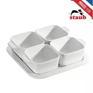 [스타우브](강남점) 세라믹 사각서빙세트 화이트 (ST40511-586)