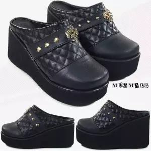 [뮤즈몰] 토리누빔 / 7cm,10cm 가벼운통굽 여성슬리퍼/웨지힐/키높이/사무실/실내/높은굽/웨딩/겨울/신발