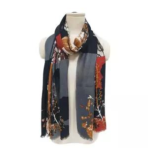 [레노마](하남점) 플라워 패턴 울 스카프 FRL222