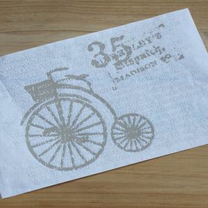 A-46)수지전사지-클래식자전거 (화이트)/의류 티셔츠 열 전사 용지