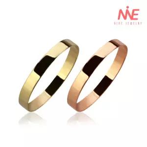 나인주얼리 18k 평반지1 레이어드링 금반지