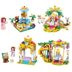 [드림존샵] 숲속의공주계몽블럭 (4개입) KM / 조립블록 완구 레고 만들기 여아선물 장난감