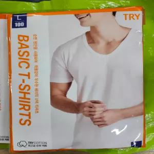 1 장 남성 반팔형 런닝 순면 갱수네 T 유넥 티 반팔 런닝 면 코튼 90 -115 호 화이트 난닝구 트라이