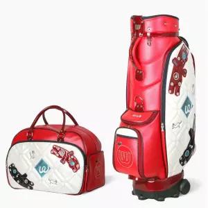 (정품)엠유 MU TLCB 731 여성용 휠 캐디백 보스턴백 세트/네이비/와...