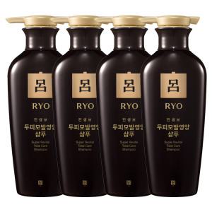 려 진생보 두피모발영양 중건성 샴푸 400ml 4개