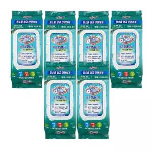 유한크로락스 세정살균티슈 일회용걸레 60매x6팩 / 후레시센트