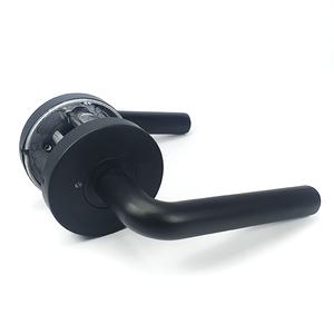 3100 후크 블랙 (버튼형) 방문손잡이 국산 문고리 레버형 문손잡이