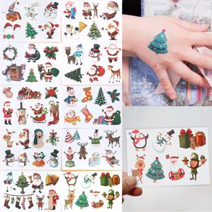 KC인증 크리스마스 어린이 타투 스티커 (10장) SG 성탄절 유아 아동 마스크 문신 판박이 유치원 단체 행사