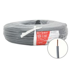 HIV 2.5SQ 100M 회색 1롤 단선 케이블 전기 국산 전선