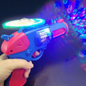 LED 미러볼 야광 풍차 총 전자총 모형 리얼 사운드 장난감총