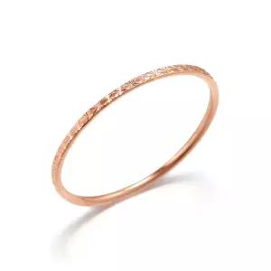 14K 반지 레이어드 우정 링 눈꽃 컷팅 슬림