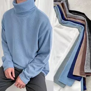 [프랭키뉴욕]프랭키뉴욕 남자 목폴라 티셔츠 9컬러 겨울 폴라티 터틀텍 골지 니트 오버핏 빅사이즈 3XL_RTK