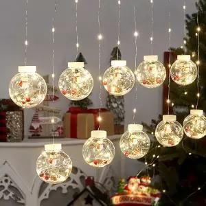 크리스마스 조명 볼전구 10구 LED 가랜드 줄조명 리모컨포함+USB방식 피규어 트리 장식 소품 OCR-SNM10P
