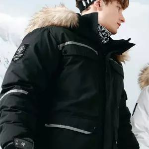 익스페디션 라쿤퍼 스키 보드 패딩 점퍼 자켓 캐나다 야상 파카 블랙 FZ824-1