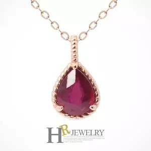 [호림쥬얼리]14K Gold 골드펜던트 예쁜(HR)14K 함침 천연루비 물방울 펜던트