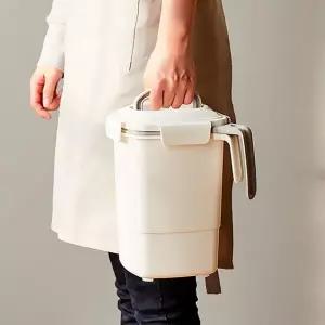 한샘 밀폐가 잘되는 음식물 쓰레기통 4L 2color
