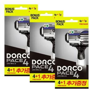 도루코 페이스4 휴대용 4중날 면도기(4+1개입) X 3개