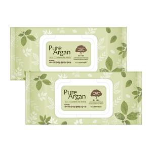 과일나라 에코에니어 퓨어 아르간 리얼 클렌징 오일 티슈 70매 x 2개