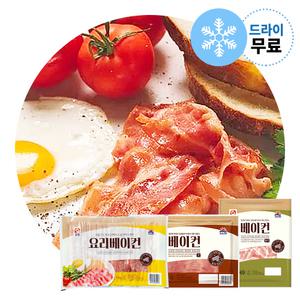 사조오양 요리 베이컨 1kg(16개마다부과)삼겹 뭉치 베이컨3종 슬라이스 습식 지케이푸드