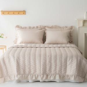 벨르데코 시어서커 프릴 여름세트 얇은 차렵이불 냉감이불 슈퍼싱글 퀸 킹사이즈 라지킹