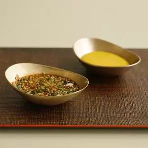 [놋담](강남점)방짜유기 미니 타원 소스볼 2P