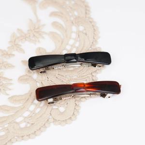 헤어자동핀 아크릴 리본 반머리 옆머리 포인트 헤어핀