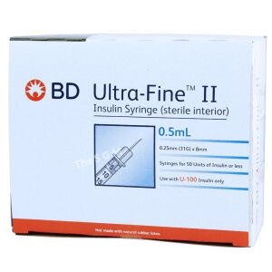 328821 비디 울트라파인2 인슐린 주사기 1박스 100개[31G 8mm 0.5ml]BD 펜니들 주사바늘  울트라파인
