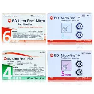 비디 마이크로파인 울트라 파인 펜니들 1박스 선택[31G|32G] BD 인슐린 주사기 주사바늘