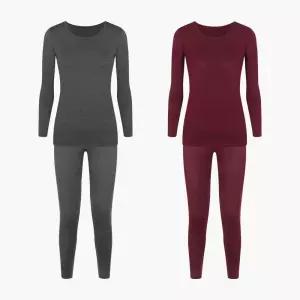 비비안판도라 여성 기모 스판 발열 겨울 긴팔 내복 세트 LG1553S