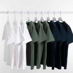 250G 두꺼운반팔티 2장 남자반팔면티 여자 흰색 무지티셔츠