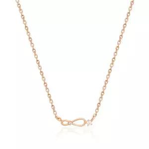 [비앤비골드] 14K/18K 쁘띠 리본 포인트큐빅 체인 목걸이 MNN39073