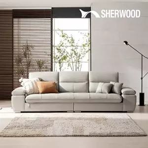 [쉐우드가구]밀런 3.5인용 천연면피 소가죽 소파