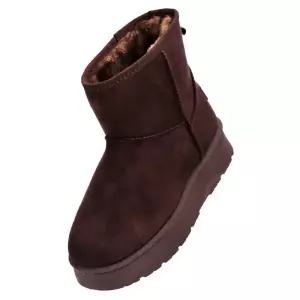 유세븐 여성 겨울 털 방한 미들 어그 부츠 DM753