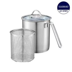 쿡에버 에센셜 인덕션 스텐 파스타 냄비 16cm (글라스커버)