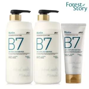 B7 안티헤어로스 약산성 탈모 헤어팩 1000ml 2개+200ml