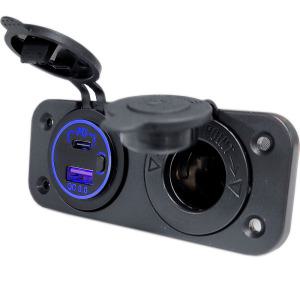 DIY 시거잭소켓 2구 USB 충전기 캠핑카 매립용 MGC-130