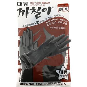 대동 까칠이 천연 라텍스장갑 미용장갑 블랙 특대(XL)