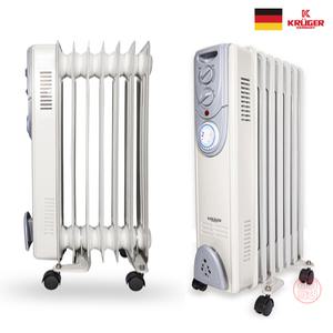 크루거 24시간 타이머 전기 라디에이터 7핀 KRR-T567 소형 히터 사무실 가정 화장실 욕실 동파방지 난로 라지에이터