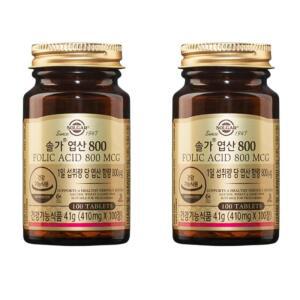 솔가 엽산 800 410mg x 100정 2병 /SJ