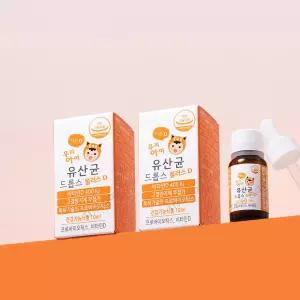 더데이 액상 우리아이 유산균 드롭스 플러스D 보장균수1억 돌아기 출산선물10ml x 2병