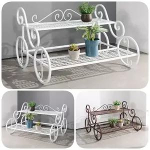 철제 화분거치대 아파트베란다화단 다육이선반 꽃마차