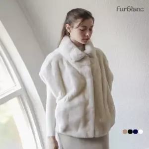 [퍼블랑]코펜하겐 밍크 하이넥 캡소매 베스트_FB3WVF103