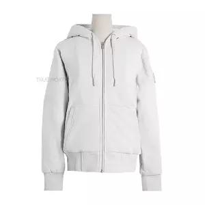 [롯데백화점]무스너클 23FW 여성 M33LS636 1113 버니 퍼 로고 패치 후드 집업 자켓 그레이