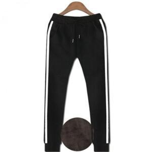 [오노마] ONM 겨울체육복 XL 하위융털굵은줄 용 기모바지 블랙 기모