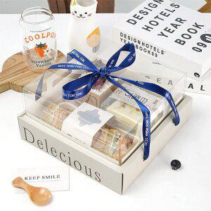 [레드캣]스위트 딜리셔스 투명 커버 머핀 컵케이크 케이스 포장 선물 박스