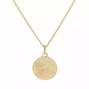 [비앤비골드] 14K 미아방지 유아 어린이 소띠 코인 목걸이 IRN32471