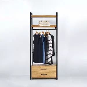 /와이디몰 철제 드레스룸 서랍 행거 800 옷장 선반