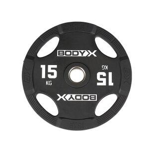 [바디엑스]탑구구 TPU 우레탄 중량원판 바벨 헬스 플레이트 15KGx1